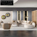 Luxury Half-Round Suede Fabric Modular Sectional Low Arm Floor Sofa