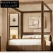 Luxury Hand Carved Solid Oak Four-Poster King Size Bed Frame