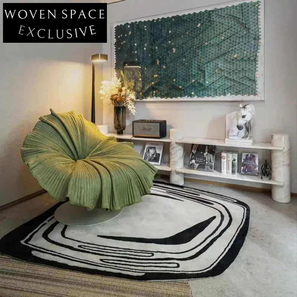 Luxury Hand-Made Irregular Puzzle Pattern Area Rug for Modern Living Spaces