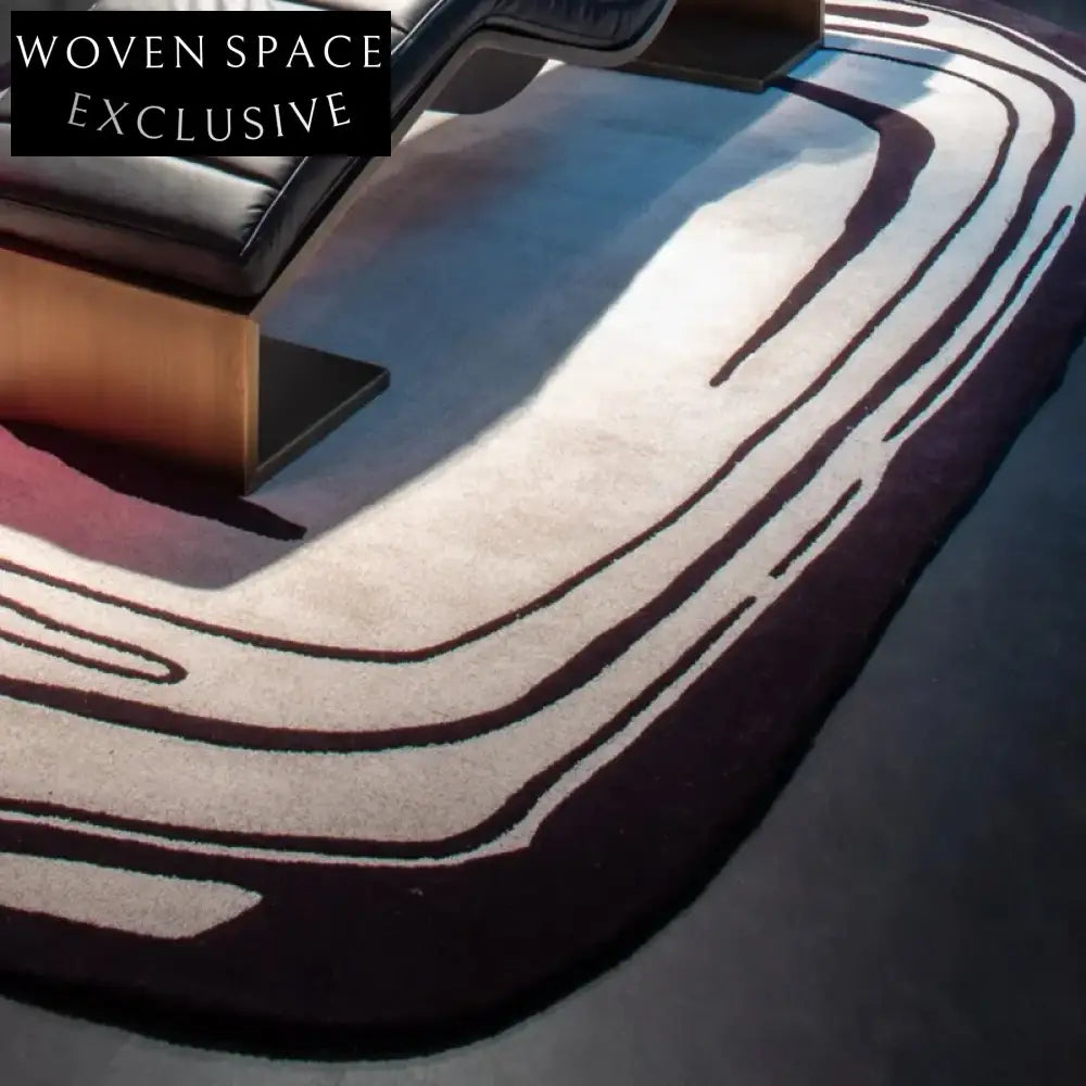 Luxury Hand-Made Irregular Puzzle Pattern Area Rug for Modern Living Spaces