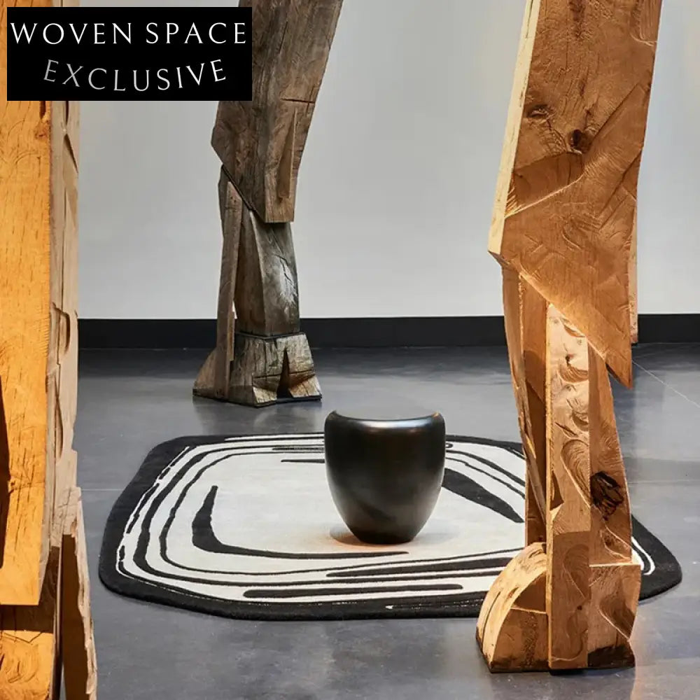 Luxury Hand-Made Irregular Puzzle Pattern Area Rug for Modern Living Spaces