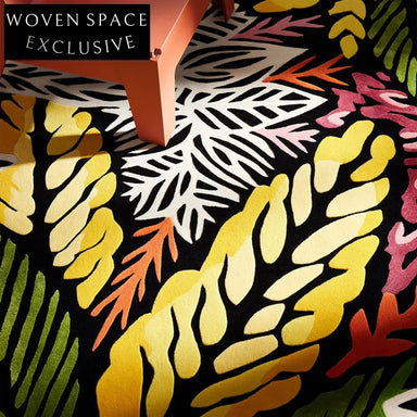 Luxury Hand-Tufted Wool Area Rug: American Retro French Floral Design for Living Room