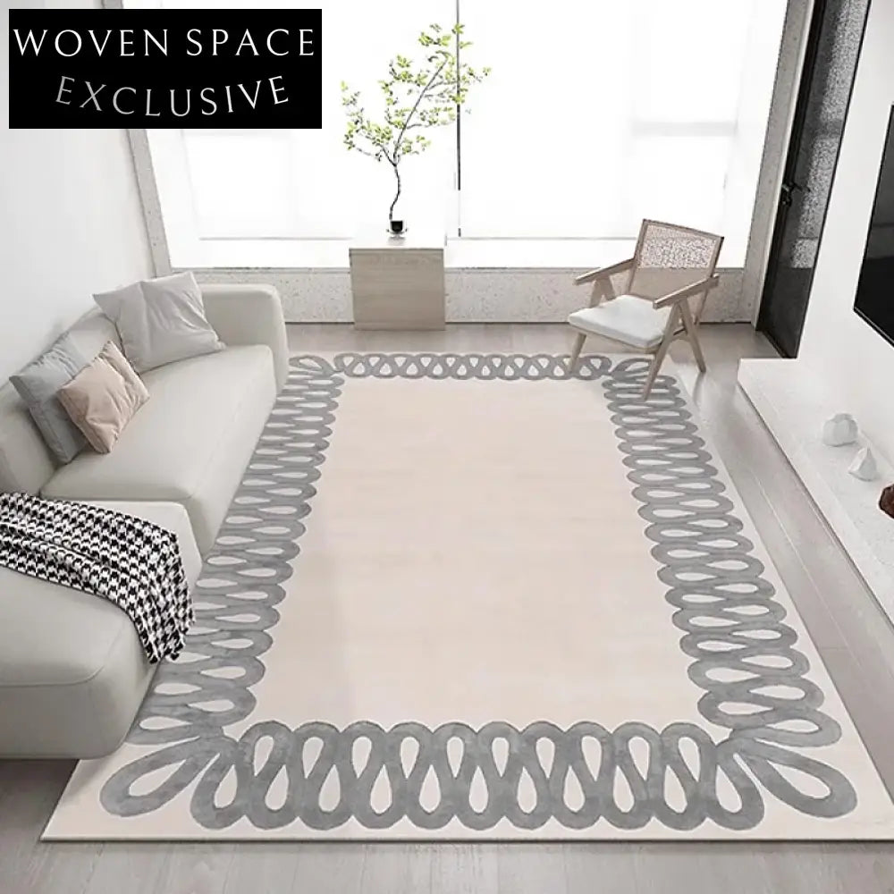 Luxury Handcrafted 10mm French Vintage Rectangle Carpet for Living Bedroom Hallway