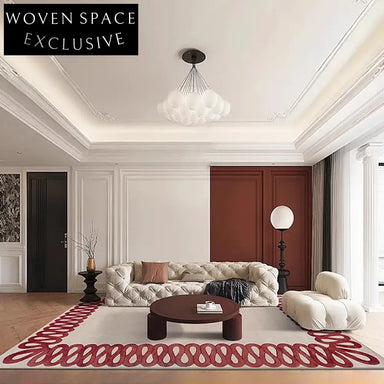 Luxury Handcrafted 10mm French Vintage Rectangle Carpet for Living Bedroom Hallway