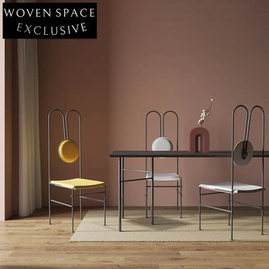 Luxury High-Back Velvet Dining Chair with Sleek Metal Frame