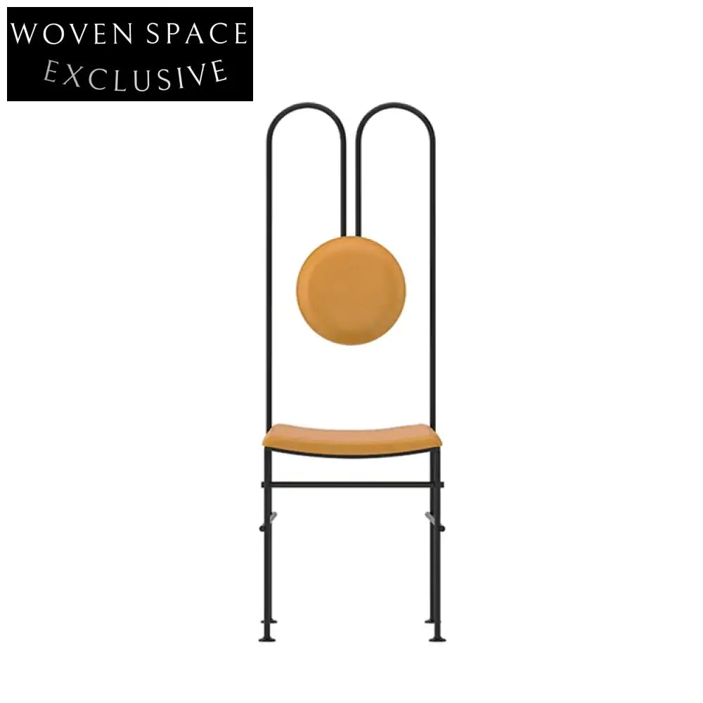 Luxury High-Back Velvet Dining Chair with Sleek Metal Frame