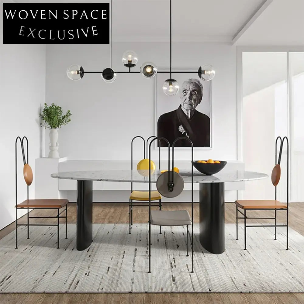 Luxury High-Back Velvet Dining Chair with Sleek Metal Frame