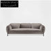 Luxury I-Shape Velvet Fabric Sofa Set with Elegant Metal Legs