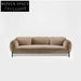 Luxury I-Shape Velvet Fabric Sofa Set with Elegant Metal Legs