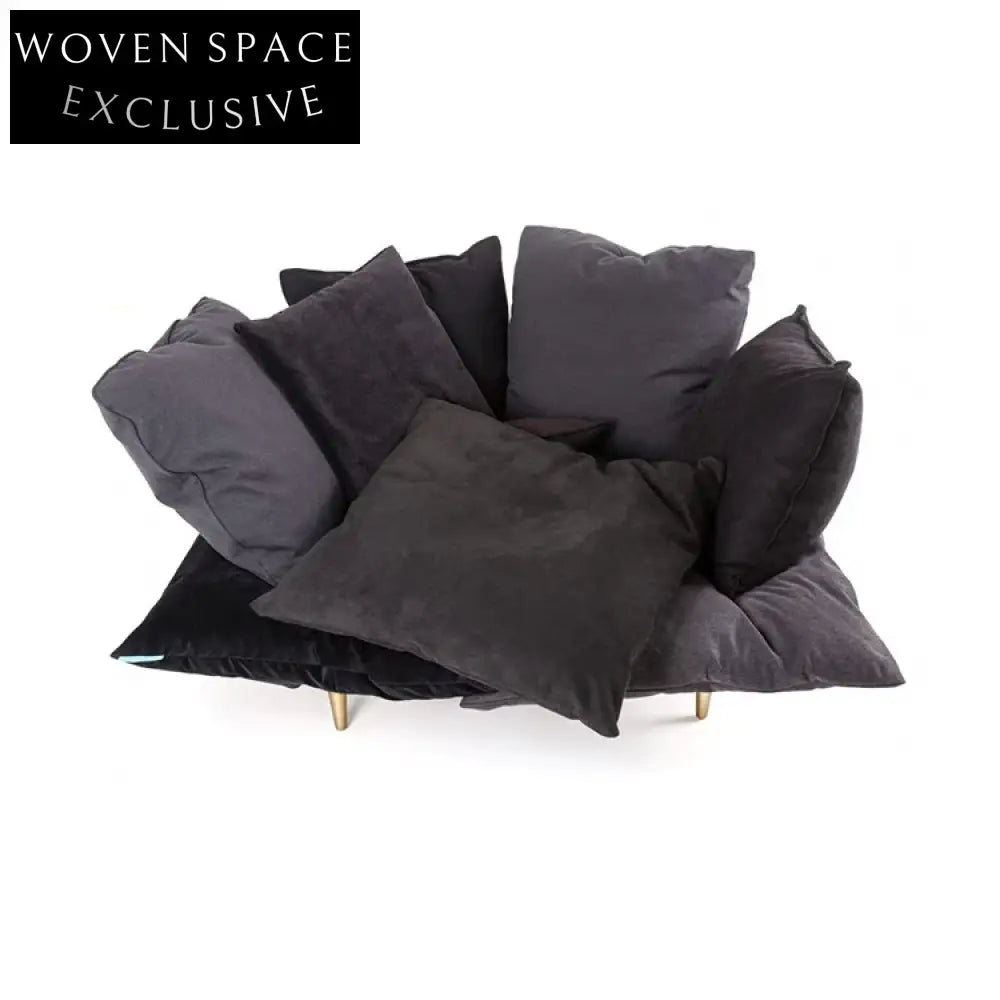 Luxury I-Shaped Fabric Sofa with Metal Legs, Modern Living Room Couch