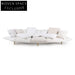 Luxury I-Shaped Fabric Sofa with Metal Legs, Modern Living Room Couch
