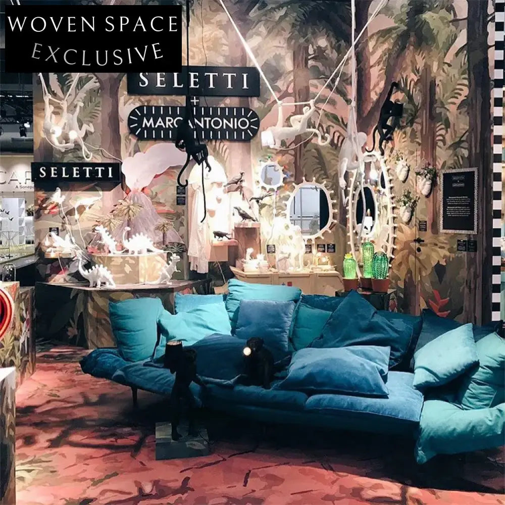 Luxury I-Shaped Fabric Sofa with Metal Legs, Modern Living Room Couch