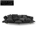 Luxury I-Shaped Fabric Sofa with Metal Legs, Modern Living Room Couch