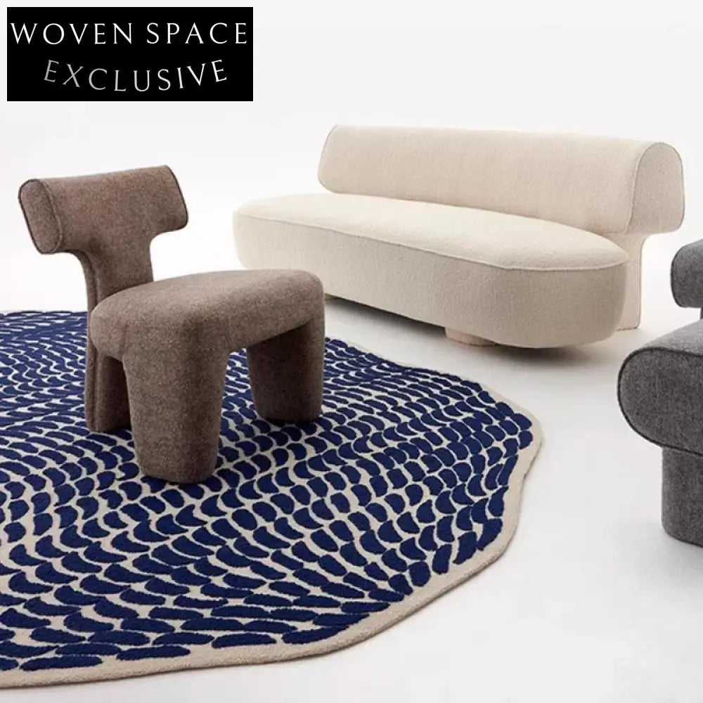 Luxury Irregular Shape Artistic Living Room Bedside Area Rug