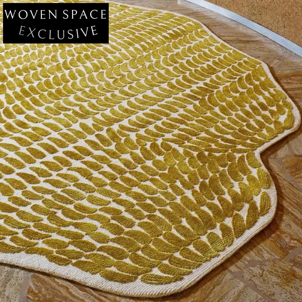 Luxury Irregular Shape Artistic Living Room Bedside Area Rug