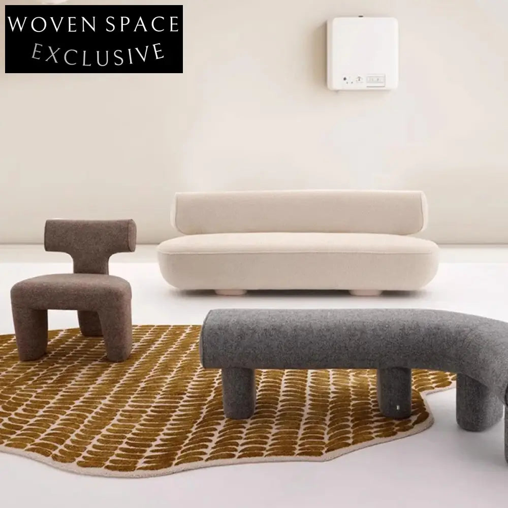 Luxury Irregular Shape Artistic Living Room Bedside Area Rug