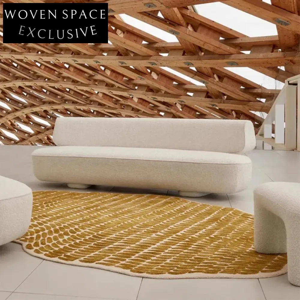 Luxury Irregular Shape Artistic Living Room Bedside Area Rug