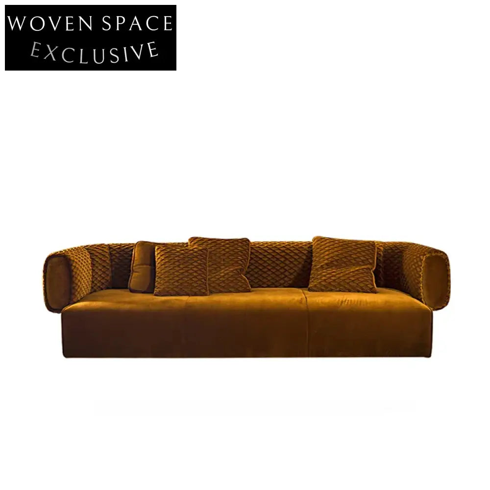Luxury Italian Design Fabric 3-Seater Arm Sofa for Modern Living Rooms