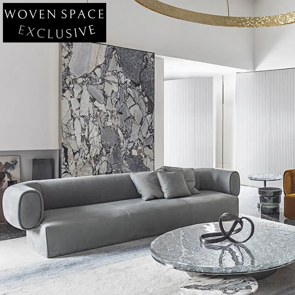 Luxury Italian Design Fabric 3-Seater Arm Sofa for Modern Living Rooms