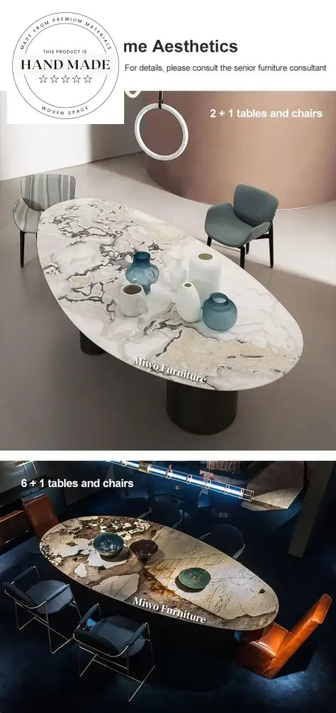 Luxury Italian Design Gold Metal and Marble Contemporary Dining Table
