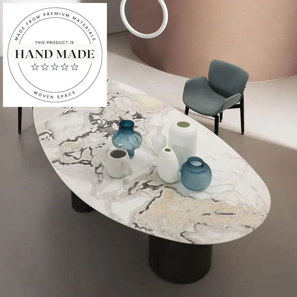 Luxury Italian Design Gold Metal and Marble Contemporary Dining Table