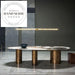 Luxury Italian Design Gold Metal and Marble Contemporary Dining Table