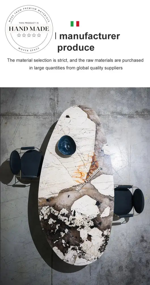 Luxury Italian Design Gold Metal and Marble Contemporary Dining Table