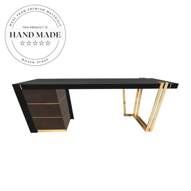 Luxury Italian Design Marble and Leather Executive Home Office Desk
