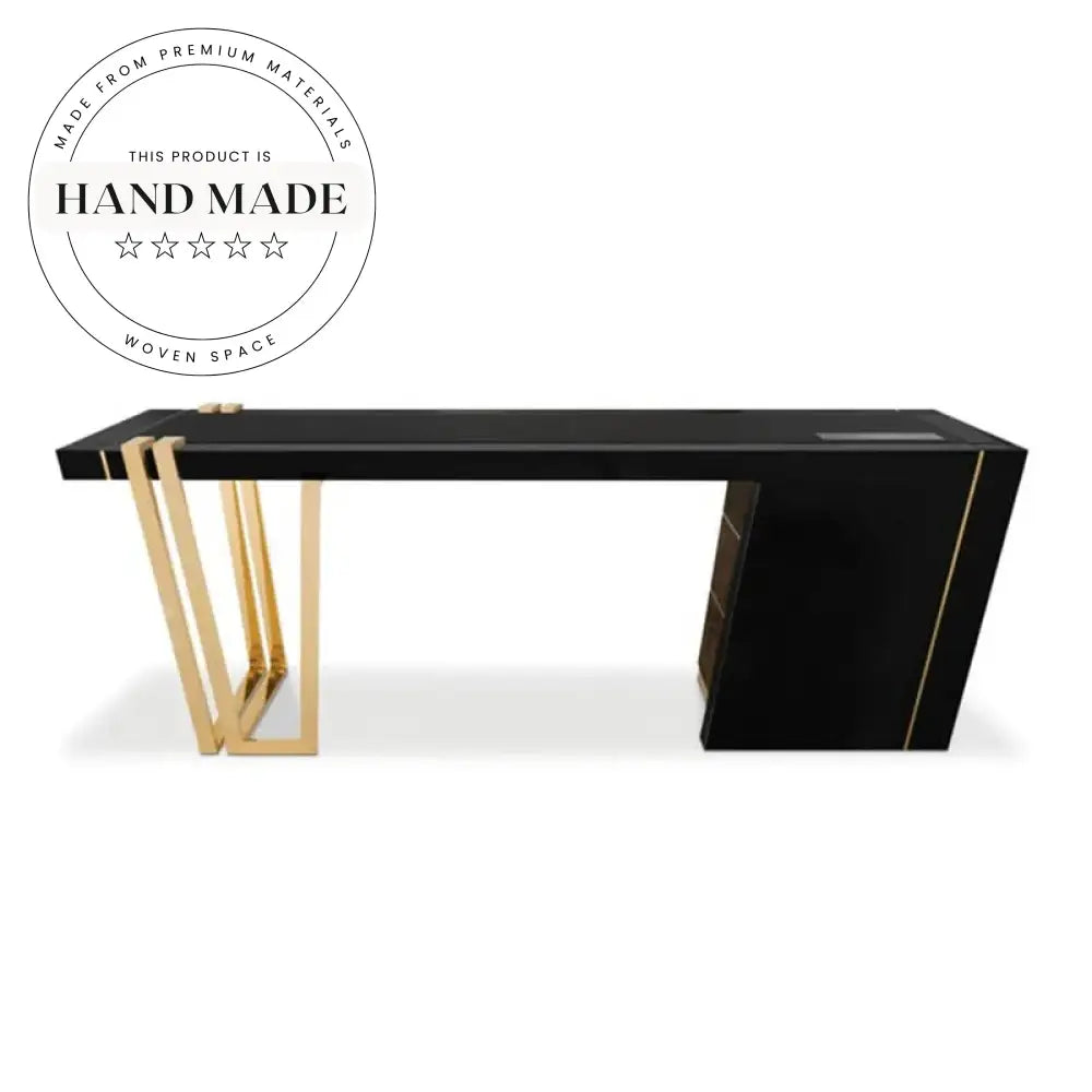 Luxury Italian Design Marble and Leather Executive Home Office Desk