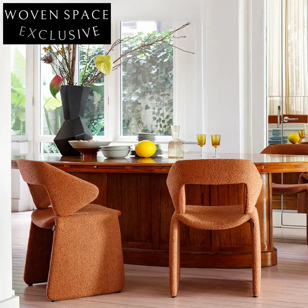 Luxury Italian Design Modern Fabric Upholstered Dining Chair for Upscale Settings