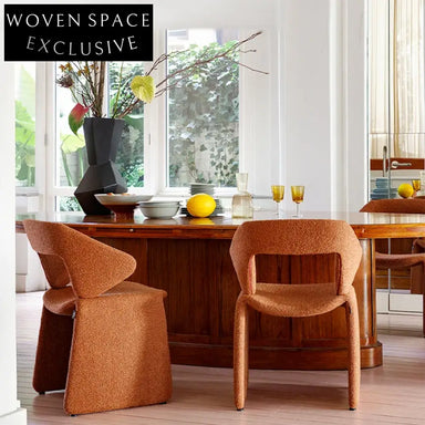 Luxury Italian Design Modern Fabric Upholstered Dining Chair for Upscale Settings