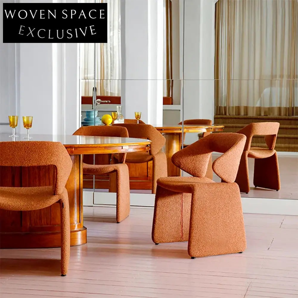 Luxury Italian Design Modern Fabric Upholstered Dining Chair for Upscale Settings