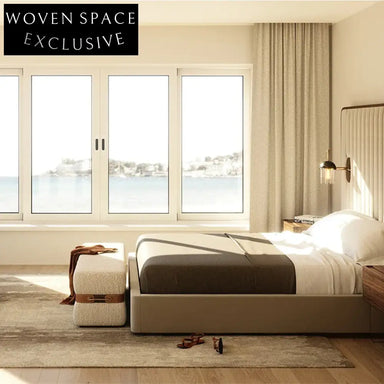 Luxury Italian Fabric Ottoman Stool Modern Lounge Chair Bed End Bench