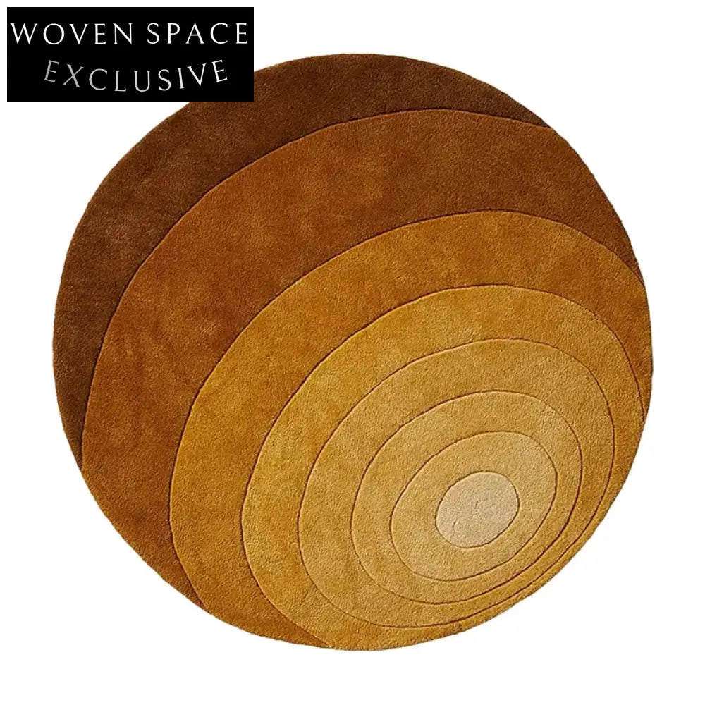 Luxury Italian Hand-made Gradient Oval Area Rug for Elegant Living Spaces