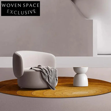 Luxury Italian Hand-made Gradient Oval Area Rug for Elegant Living Spaces