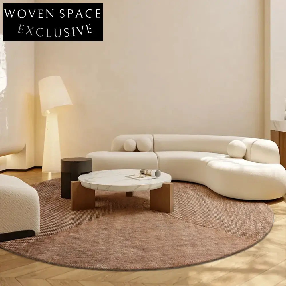 Luxury Italian Handmade Custom Round Carpet for Modern Living Room Bedroom