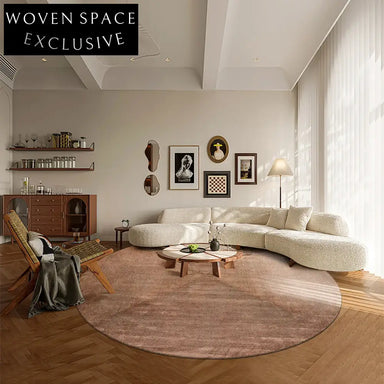 Luxury Italian Handmade Custom Round Carpet for Modern Living Room Bedroom