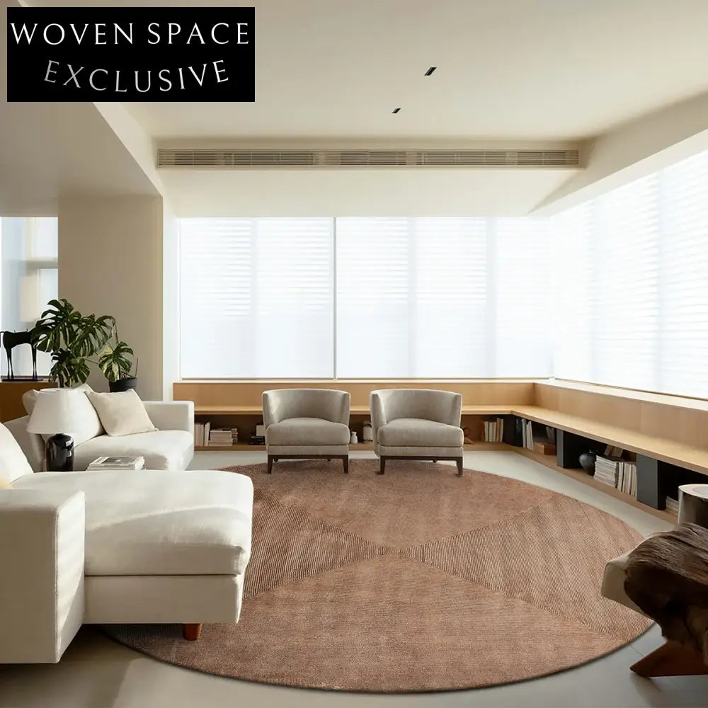 Luxury Italian Handmade Custom Round Carpet for Modern Living Room Bedroom