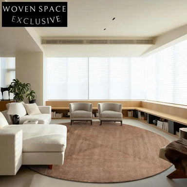 Luxury Italian Handmade Custom Round Carpet for Modern Living Room Bedroom