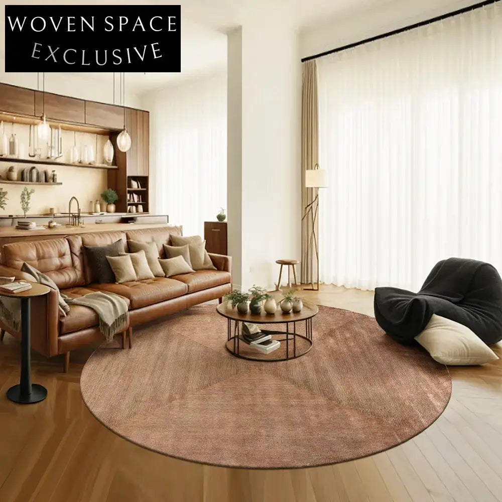 Luxury Italian Handmade Custom Round Carpet for Modern Living Room Bedroom