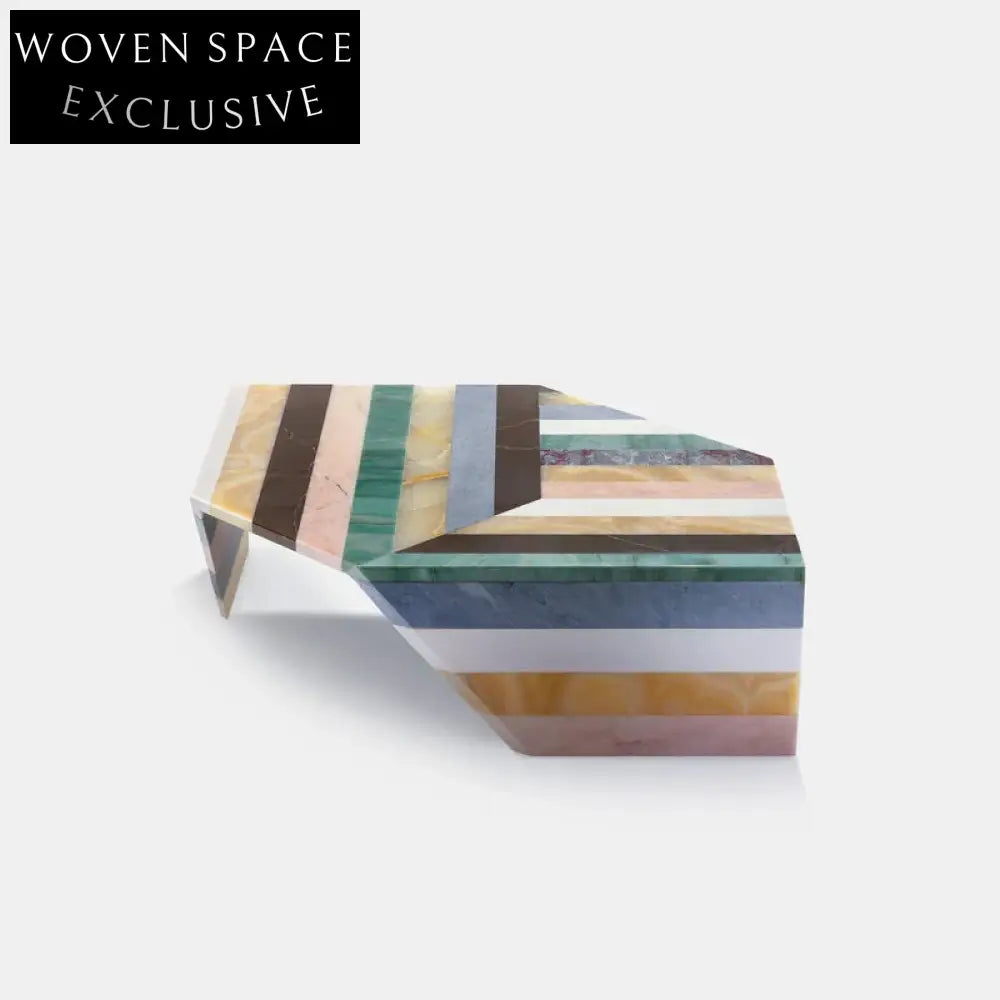 Luxury Italian Irregular Jazz White Marble Coffee Table Modern Living Room Centerpiece