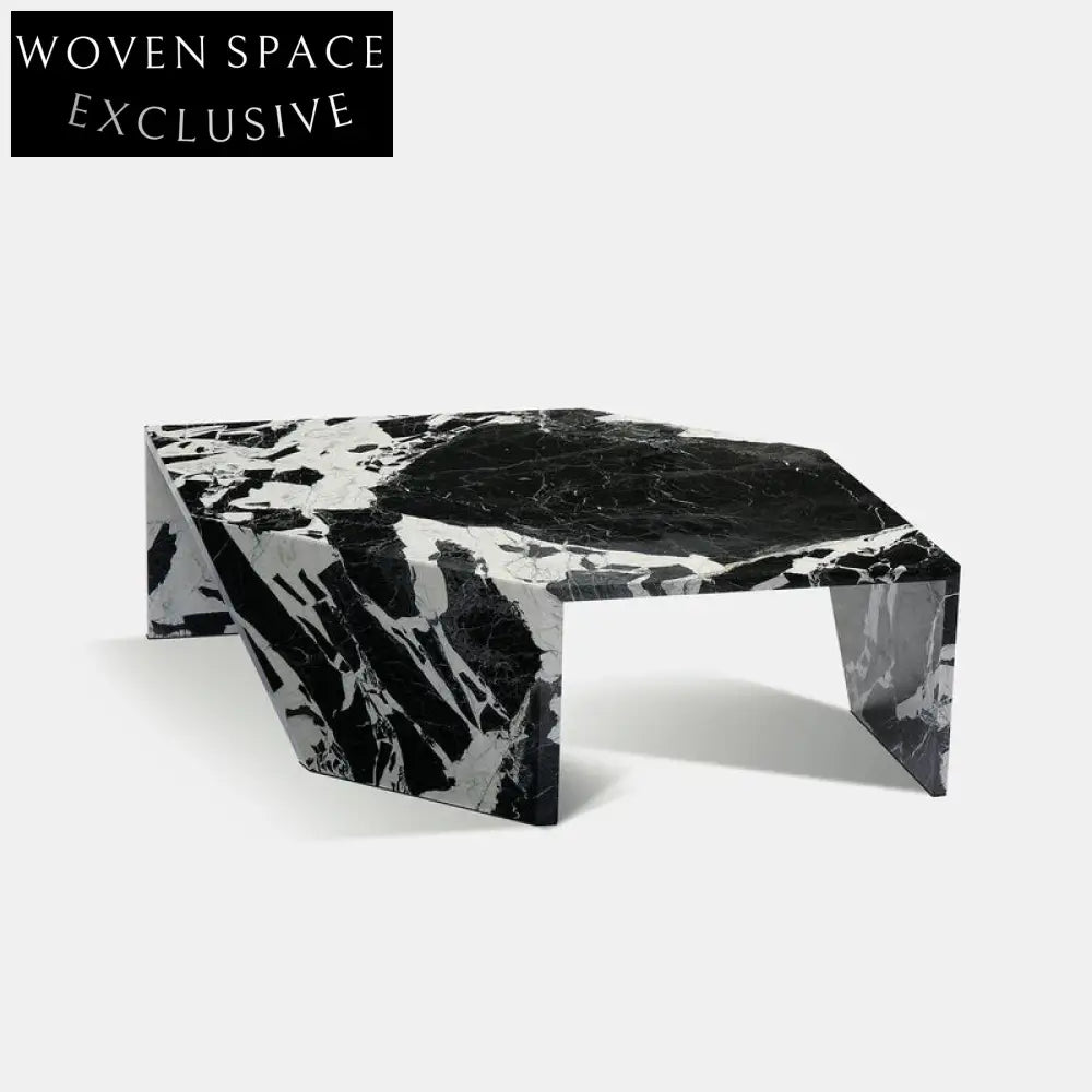 Luxury Italian Irregular Jazz White Marble Coffee Table Modern Living Room Centerpiece