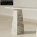 Luxury Italian Jazz White Marble Console Table for Modern Home Decor