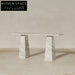 Luxury Italian Jazz White Marble Console Table for Modern Home Decor