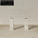 Luxury Italian Jazz White Marble Console Table for Modern Home Decor