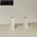 Luxury Italian Jazz White Marble Console Table for Modern Home Decor