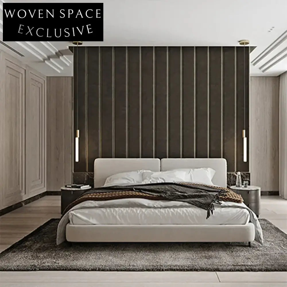 Luxury Italian King Size Modern Leather Double Bed Frame Designer Furniture