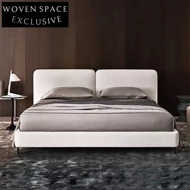 Luxury Italian King Size Modern Leather Double Bed Frame Designer Furniture