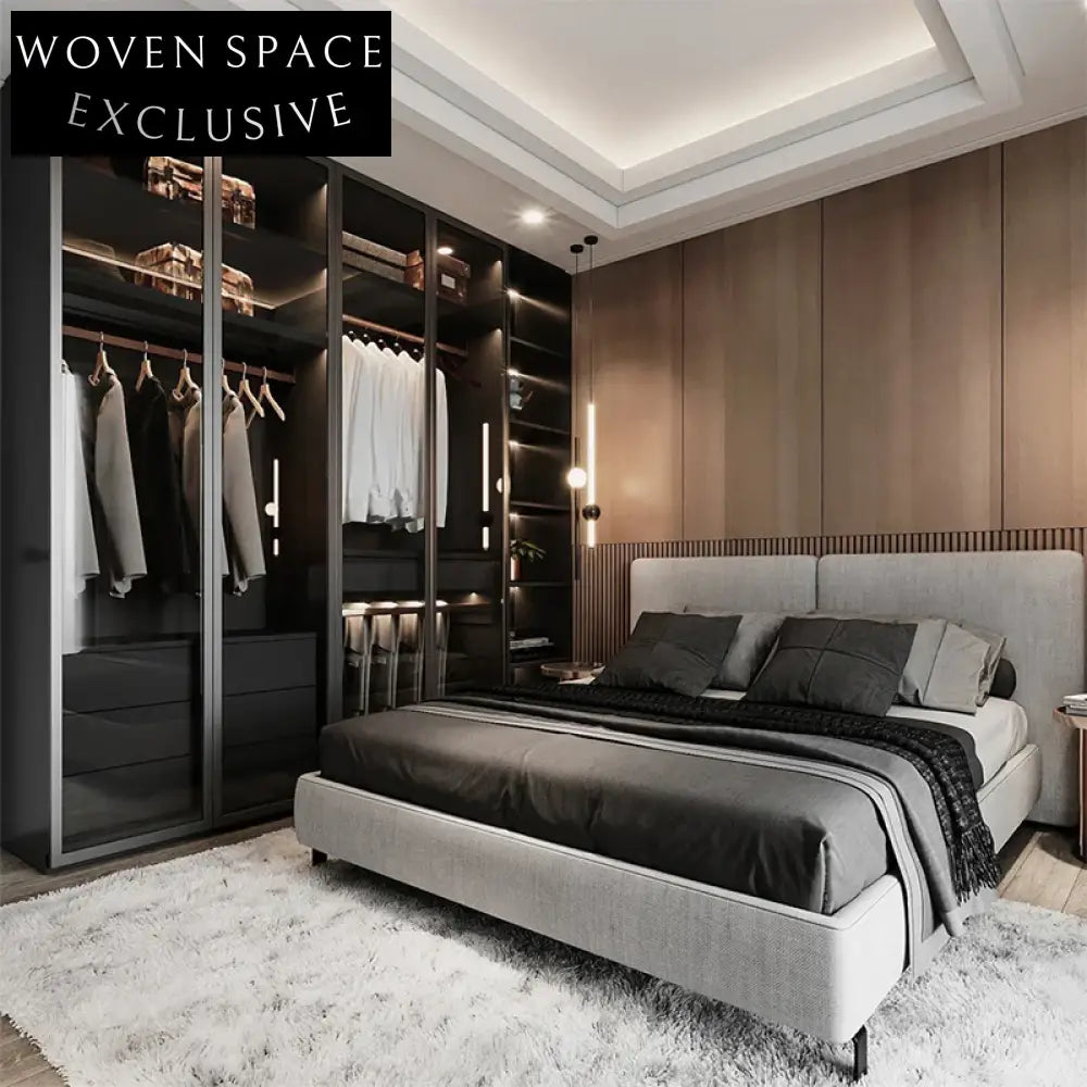 Luxury Italian King Size Modern Leather Double Bed Frame Designer Furniture