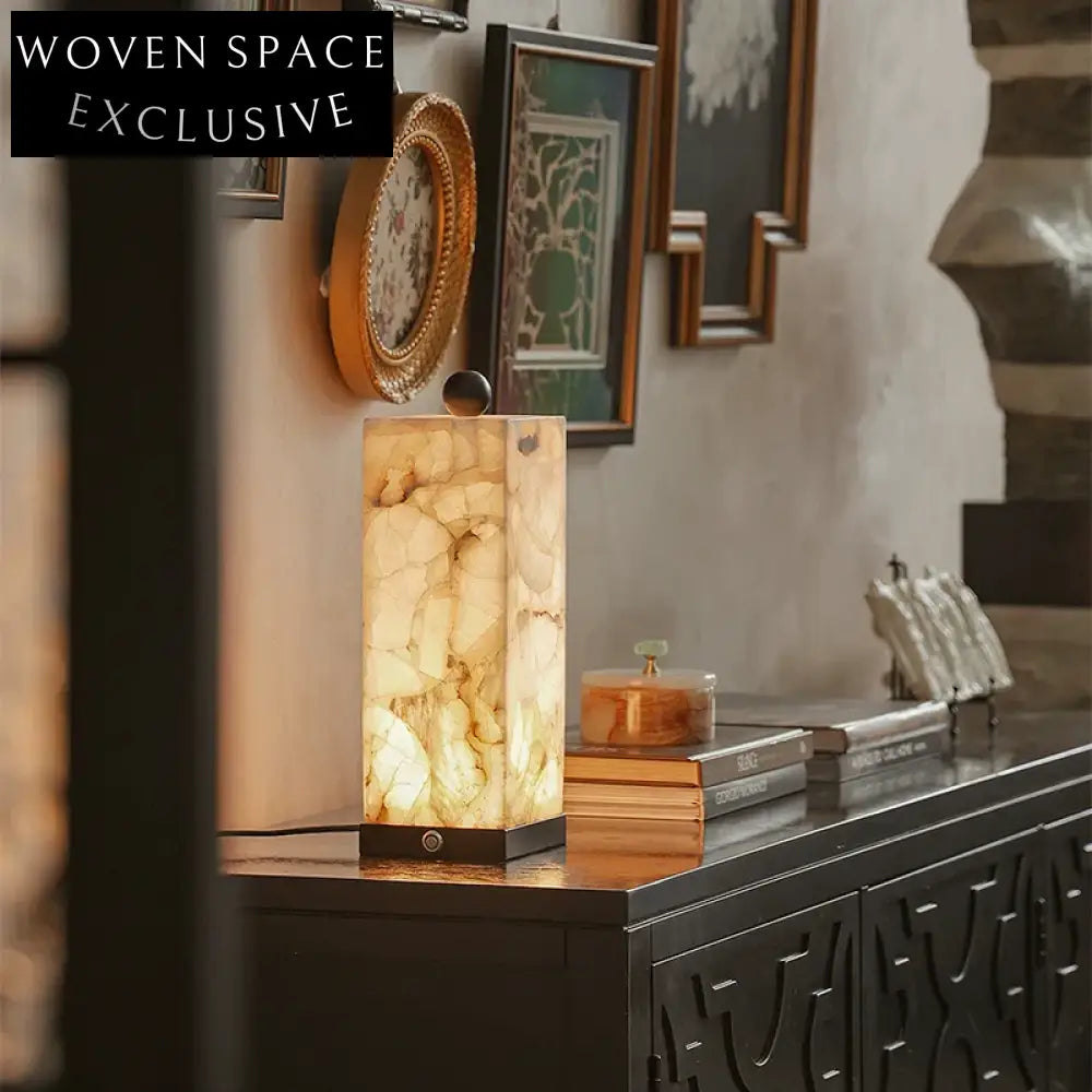 Luxury Italian Marble LED Table Lamp for Modern Home & Bedroom Decor